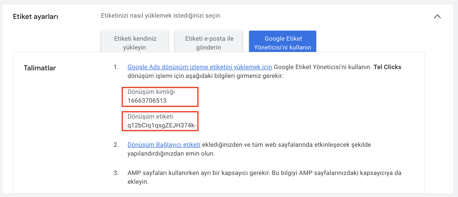 Google Ads Dönüşüm İşlemi Oluşturma Aşamaları 3