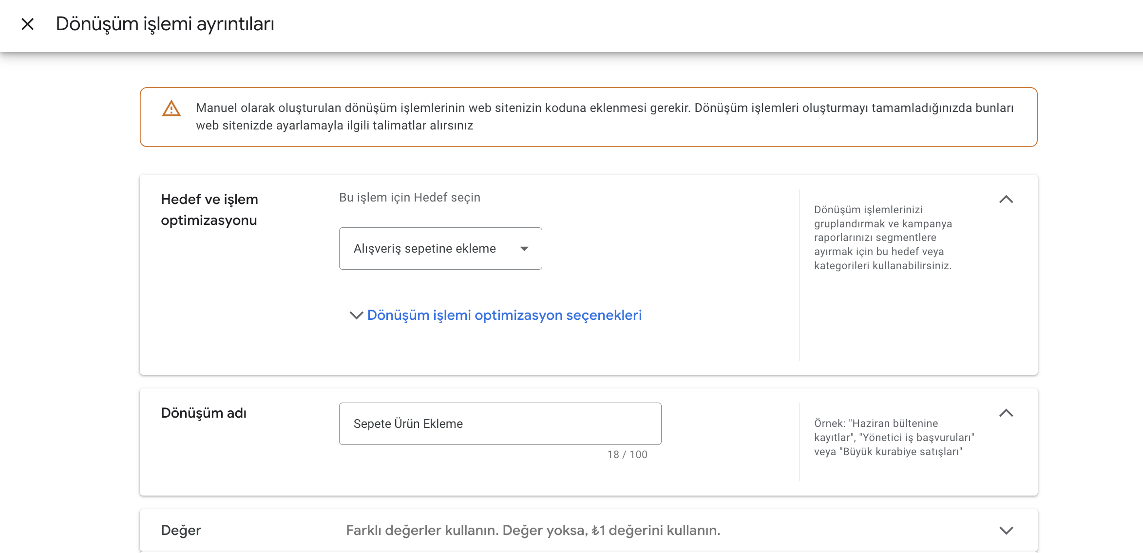 Google Ads Dönüşüm İşlemi Oluşturma Aşamaları